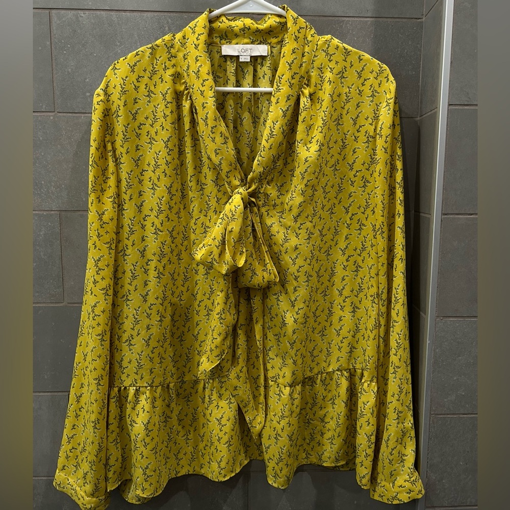 Floral Peplum Bow Blouse